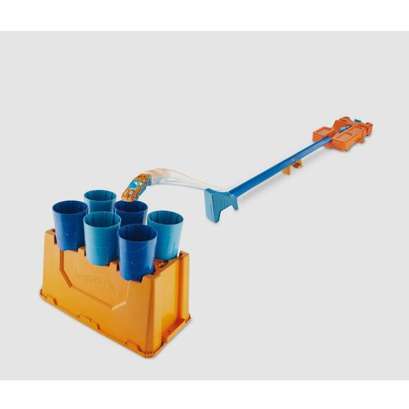 Hot Wheels Track Builder Barrel Box Plus 10 Hot Wheels Die Cast Cars GCF91 - Picture 1 of 11